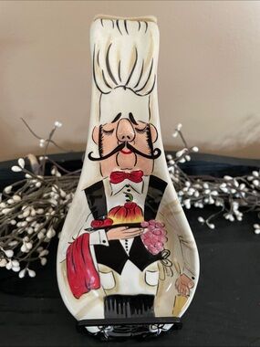 HARD TO FIND HD Designs “Le Chef”Spoon Rest - 9”x4”